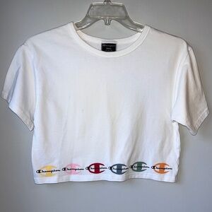 🏷️ 2/$20 Champion Athletic Crop Logo Loungewear T-Shirt